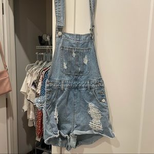 New Denim Overall Shorts